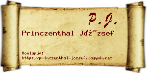 Princzenthal József névjegykártya